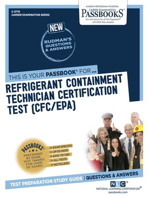 cover image of Refrigerant Containment Technician Certification Test